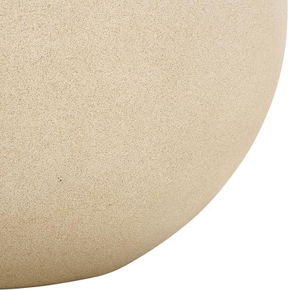 SAFAVIEH Outdoor Collection Gerand Modern Beige Concrete Ficonstone Sphere Planter Pot