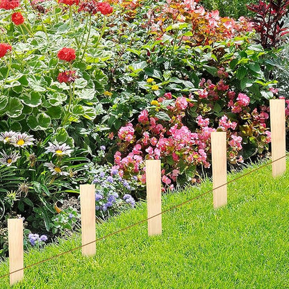 25 Pcs Wood Stakes 12 Inch Wooden Garden Stakes, Grade & Survey Stakes Sign Posts for Plant Support, Silt Fence, Yard Marking, Farm Boundaries, and Baselines