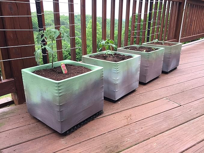 TipPot Stretch Grow Fabric 4 Pack Turns a Milk Crate into The Best Fabric Planter Pot for Vegetables Herbs Flowers dye it Any Color