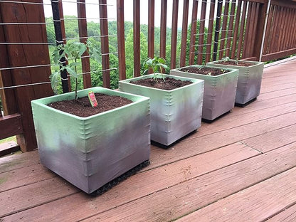 TipPot Stretch Grow Fabric 4 Pack Turns a Milk Crate into The Best Fabric Planter Pot for Vegetables Herbs Flowers dye it Any Color