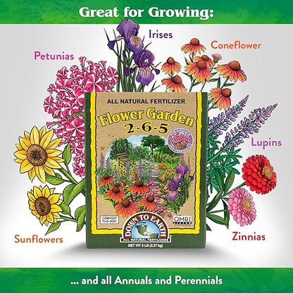 Down to Earth All Natural Fertilizer Organic Backyard Bundle, Flower Garden and Vegetable Garden, 5lb Each
