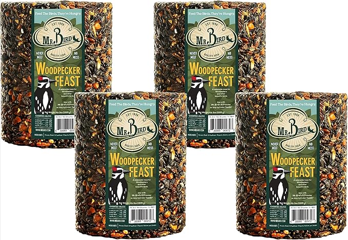 Mr. Bird Woodpecker Feast Birdseed Cylinder - Large 6" Diameter