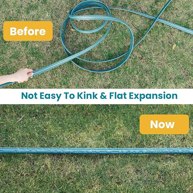 LINEX Sprinkler Soaker Hose 75 ft for Garden Lawn Watering Hose with Stakes