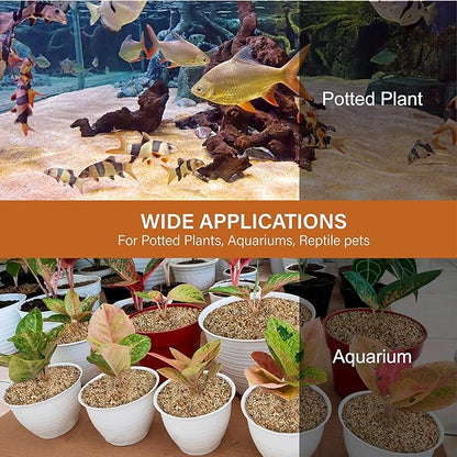 NUPICK 14-20 Mesh Silica Sand for Fire Pit, 20lb Coarse Sand for Fireplaces, Decorative Sand for Gas or Propane, Heatproof Base Layer Under Fire Glass, Lava Rocks, Wood, Garden, Vase Filler, Aquarium