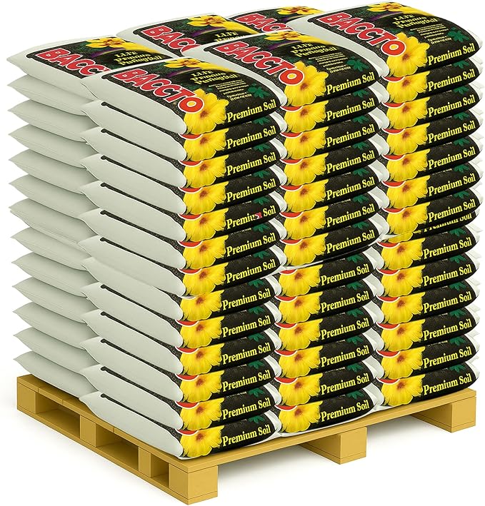 Michigan Peat 1440 Baccto Lite Premium Potting Soil for Indoor Outdoor Gardening, Seed Starting, Propagation, and More, 40 Quart Bag, 65 Pack