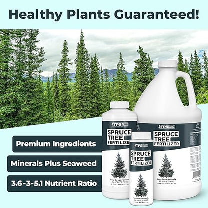 Spruce Tree Fertilizer for Spruce Trees, Great for White Spruce, Blue Spruce, and Norway Spruce, Liquid Fertilizer by TPS Plant Foods, 32 oz (1 Quart)