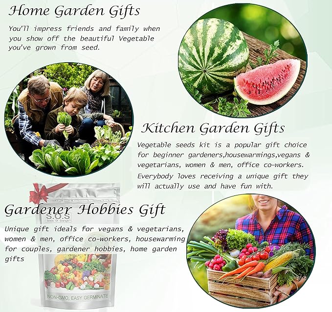 12500+ Seeds Vegetable Fruit Seeds Emergency-Survival Garden Food Outdoor LivingOutdoor Living (25 Variety)