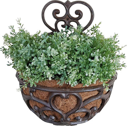 Esschert Design USA BPH51 Half Round Cast Iron Wall Planter