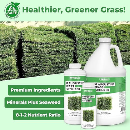 St Augustine Grass Fertilizer, Complete Plant Food for Saint Augustine Grass, Liquid Fertilizer by TPS Plant Foods, 8 oz (250mL)