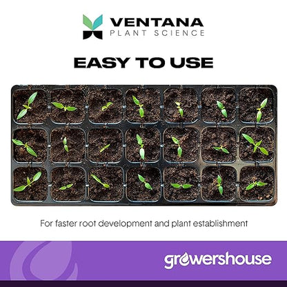 VPS OrganiPlug Hydroponic Seed Starter Plugs, 50 Pack, Rapid Root Planting Pods for Seedling, Clone, Cutting, Promotes Plant, Flower, Vegetable Growth w/Organic Soil Ingredients, Fits Standard Tray