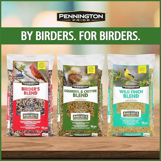 Pennington Pride Squirrel & Critter Blend,with Sunflower Seeds and Peanuts for Squirrels,Helps Keep Critters Away from Bird Feeders,10-lb. Bag,(Pack of 2)