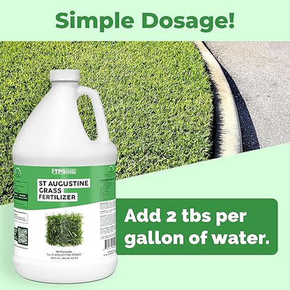 St Augustine Grass Fertilizer, Complete Plant Food for Saint Augustine Grass, Liquid Fertilizer by TPS Plant Foods, 1 Gallon (128 oz)