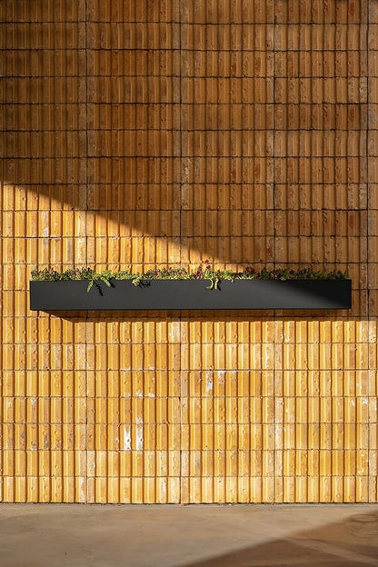 Veradek Forma Series Trough Hanging Planter - Rectangular Planter for Window Sill/Wall Decor | Made from Plastic-Stone Material | Modern Décor for Succulents, Indoor Small Plants