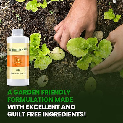 Humboldts Secret pH Down for Plants | Liquid pH Adjuster and Balancer for Soil Coco Hydroponics | Concentrated Phosphoric Acid Solution Supporting Nutrient Uptake and Strong Growth | 8 Ounce