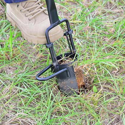 Sod Plugger, Bulb Planter with Long Handle and Serrated Base Garden Tool, Bulb Transplanter Also Grass Plug Tool for Digging Holes to Plant Tulips, Iris, Daffodils
