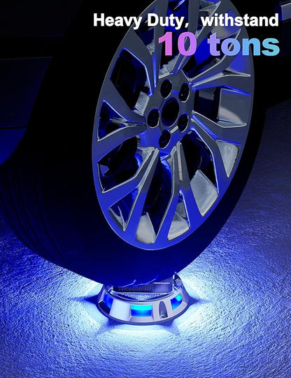 VOLISUN Solar Driveway Dock Deck Markers Marine Lights 4 Pack,9 Colors in 1 Led IP67 Waterproof Outdoor Warning Step Lights for Driveway Sidewalk Walkway Pathway RGB