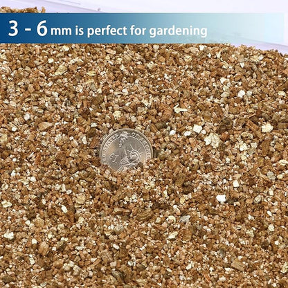 Vermiculite for Gardening 2qt, Coarse Vermiculite for Plant Propagation, Cutting and Seed Starting, Maintain Soil Moisture for Potting Orchids, Succulents, Fungi, and Hydroponics