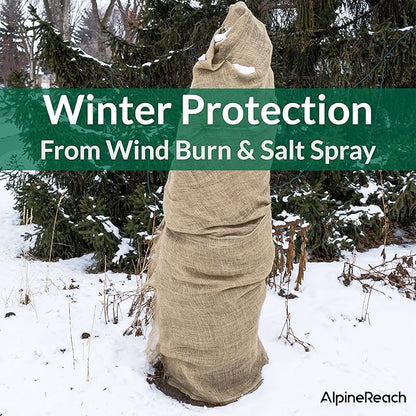 AlpineReach Burlap Fabric Roll 1.3ft x 30ft - Multipurpose Natural Burlap Fabric, Jute Fiber for Tree & Plant Root Frost Protection, Wedding Runner Decorations, Home Center Pieces, Rustic Party Décor