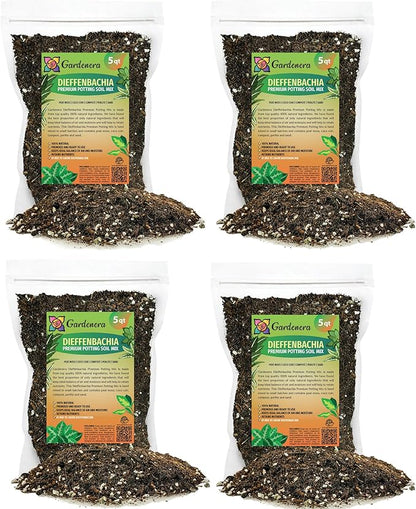 Expert Dumb Cane Plant Potting Soil Mix by Gardenera - Enhance Growth with Our Nutrient-Rich Blend (20 Quart)