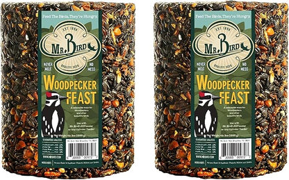 2-Pack of Mr. Bird Woodpecker Feast Large Wild Bird Seed Cylinder 4 lbs. 2 oz.
