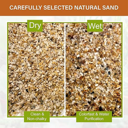 NUPICK 1-2mm Coarse Sand for Plants, 6lb Horticultural Grit for Succulents, Desert Silica Sand for Cactus, Decorative Gravel for Landscaping, Gold Grit for Aquariums, Bonsai, Vases Fillers
