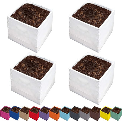 TipPot Stretch Grow Fabric 4 Pack Turns a Milk Crate into The Best Fabric Planter Pot for Vegetables Herbs Flowers dye it Any Color