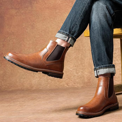 Jousen Chelsea Boots Casual Slip On Ankle Waterproof Mens Boots