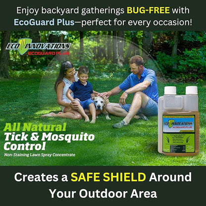 Mosquito Spray for Yard, Gentle but Effective Outdoor Insect Control, Kills Ticks on Contact, Natural Essential Oils, 8 OZ