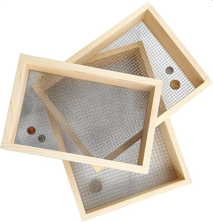 Wood Soil Metal Dirt Purpose Garden Rock Compost Sifter for Gardening ﻿ (3 Pcs Sifter)