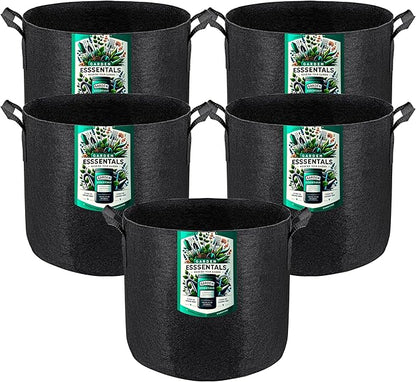 Generic Dstone Multi-Pack Grow Bags: Eco-Friendly, Durable, Lightweight for Better Plant Growth and Drainage (5, 7 Gallon)