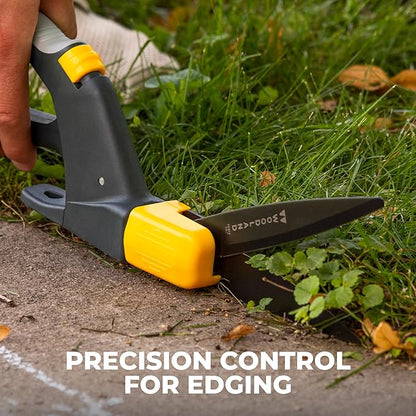 Woodland Tools Heavy Duty Rotating Grass Shears – 180 Degree Pivoting Head, Non Stick Steel Blades, Ergonomic Grip, Manual Grass Clippers for Trimming Around Beds, Walkways, and Edges