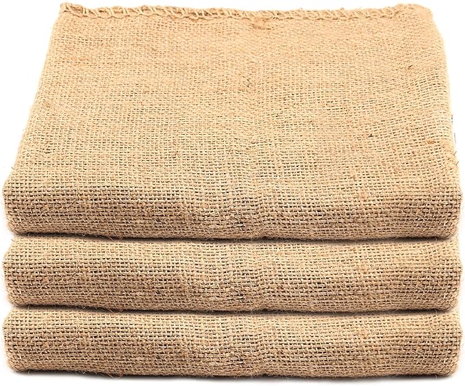 KEILEOHO 3 Pack 42 x 29 Inch Burlap Bags, Large Food Grade Jute Grow Bags for Gardening, Potato Sack Race Bags