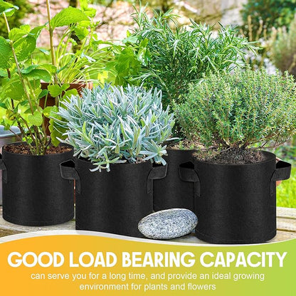 Nuanchu 36 Packs Grow Bags Bulk Aeration Fabric Pot with Handles Thickened Nonwoven Garden Bags to Healthy Root Growth Vegetables Heavy Duty Grow Pots Planting Planter for Flower Fruits (2 Gallon)