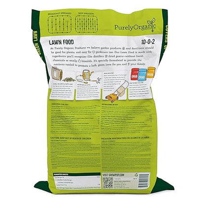 Purely Organic Products Lawn Food 10-0-2, 15 LB (Covers 3,000 Square Feet)