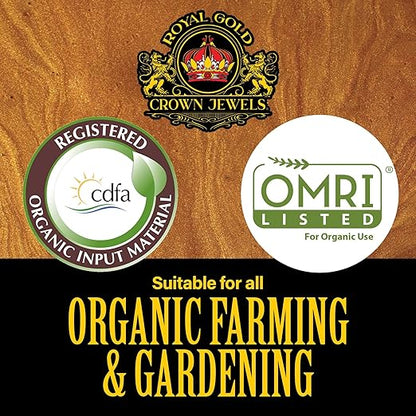Royal Gold Crown Jewels Organic All Purpose 5-5-5 Dry Soluble Fertilizer, 40 lbs - Excellent for Pre-Amending Soils, Top-Dress Applications, in Composts and Nutrient Teas