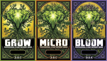 Emerald Harvest Grow, Micro, Bloom Fertilizer Combo, 3.8 L