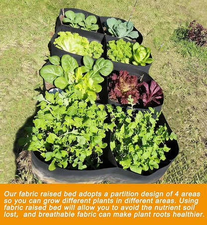 2 PCS Grow Bags, Fabric Raised Garden Bed for Vegetable Herbs Gardening, 28.5 Gallon Fabric Planting Bags Pots Indoor Outdoor, 2x2x1ft