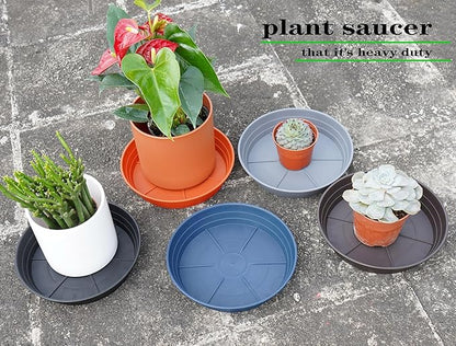 Plant Saucer 14 Inch 2 Pack 6 8 10 12 14 16 18 20 25, Plastic Plant Trays for Pots，Extra-Deep Plant Water Dray Tray, Bird Bath Bowl, Heavy Flower Plant Saucers Indoors and Outdoor No Holes