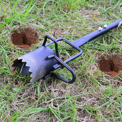 Sod Plugger, Bulb Planter with Long Handle and Serrated Base Garden Tool, Bulb Transplanter Also Grass Plug Tool for Digging Holes to Plant Tulips, Iris, Daffodils