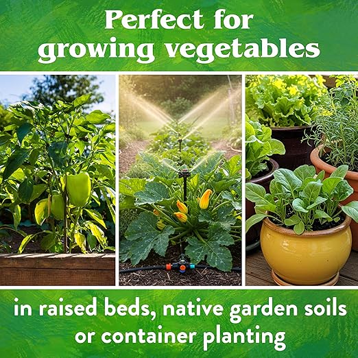 Down To Earth All Natural Fertilizers Organic Vegetable Garden - Plant Food for Vegetables, Herbs, Greens and Raised Beds 4-4-4, 15 lb