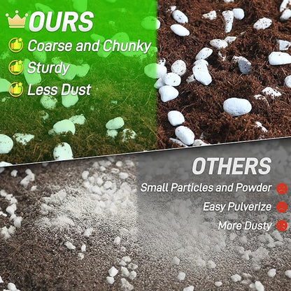 9 Quarts Perlite for Plant Soil - Amendment for Potting Soil, Improves Drainage and Aeration for Soil,Better for Root Growth (1/4 inch)
