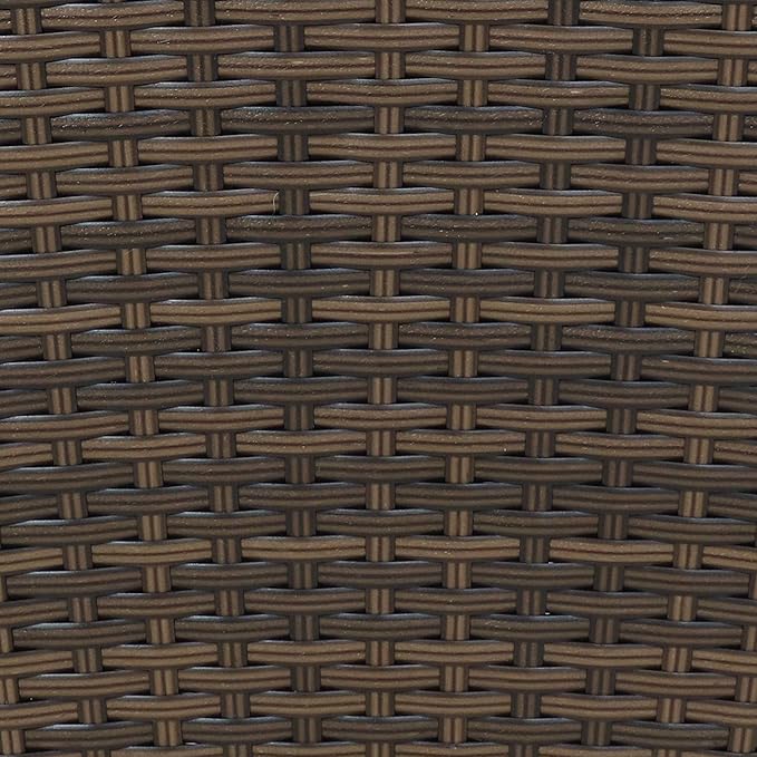 Sunnydaze Set of 2 Square Tall Wicker Planters - Polyrattan Rectangular Large Plastic planters for Outdoor Plants - 24-Inches Tall - Brown