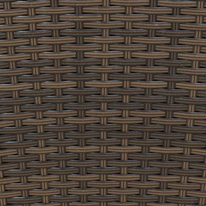 Sunnydaze Set of 2 Square Tall Wicker Planters - Polyrattan Rectangular Large Plastic planters for Outdoor Plants - 24-Inches Tall - Brown