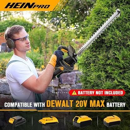 Cordless Hedge Trimmer 22-Inch Compatible with DEWALT 20V Max Battery (Tool Only), Electric Hedge Trimmer Cordless, Bush Trimmers for Garden, Battery Powered Hedge Trimmers (Black)