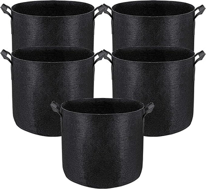 Generic Dstone Multi-Pack Grow Bags: Eco-Friendly, Durable, Lightweight for Better Plant Growth and Drainage (5, 7 Gallon)