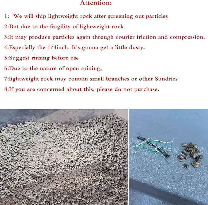 Organic Pumice for Bonsai and Horticultural 100% Natural (2 gallons, 1/2 inch)