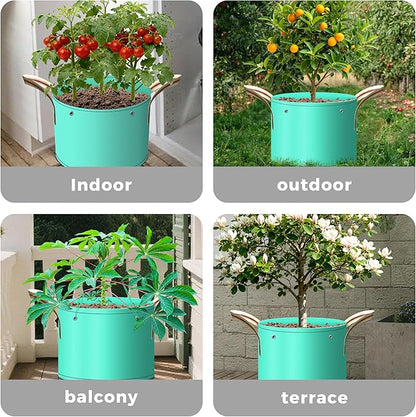 7 Pcs 30 Gallon Potato Grow Bag, PE Garden pots Plant Grow Bag with Branch-Binding Holes and Drain holefor for Vegetables, Strawberries, Flowers