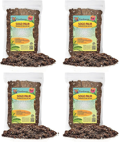 Gardenera SOGO Palm Plant Potting Mix - Elevate Your Space with a Premium Blend for Distinctive Elegance - 20 Quart