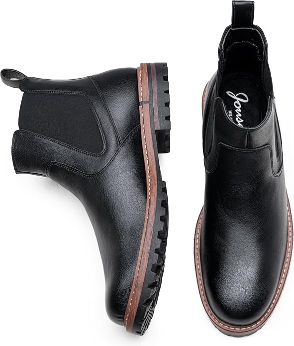 Jousen Chelsea Boots Casual Slip On Ankle Waterproof Mens Boots