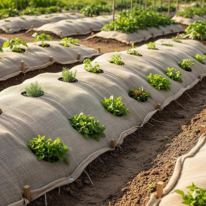 72 Inch X 15 Feet Gardening Burlap Liners, 90 Sq Ft (6 FT W X 15 FT L) Loose Weave Jute-Burlap for Raised Bed, Seed Cover and Garden Fabric (72 Inch X 15 feet, 72" x15'L)